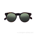 Оптовая мода Oculos de Sol Polarized Vintage Shades Sun очки ацетатные солнцезащитные очки мужчины ацетат